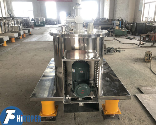 Platform Base Centrifuge continuous working process with intermittent feeding and unloading for coconut oil filtration and separation