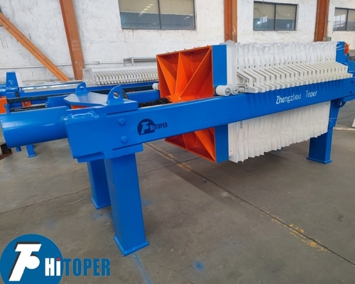 30m2 Chamber Filter Press with 870mm PP Plate for Electroplating Wastewater Plant