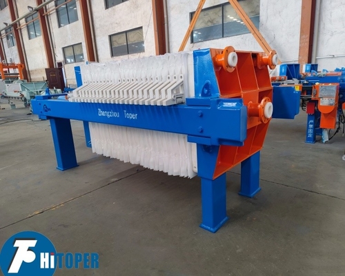 30m2 Chamber Filter Press with 870mm PP Plate for Electroplating Wastewater Plant