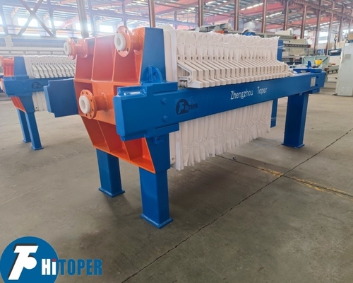 30m2 Chamber Filter Press with 870mm PP Plate for Electroplating Wastewater Plant