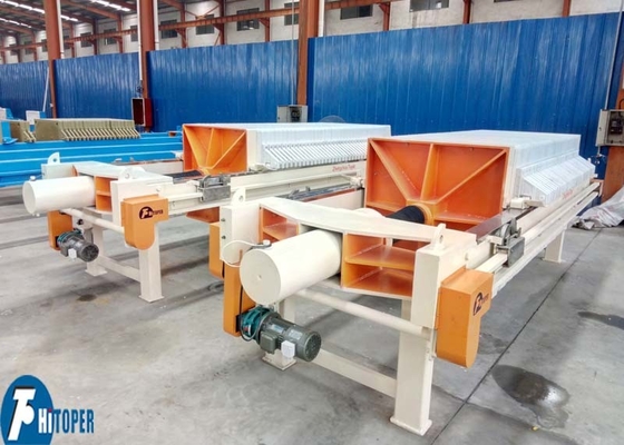 60m2 Automatic Cake Dishcarged  Chamber Filter Press Copper Concentrate Dewatering