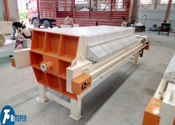 60m2 Automatic Cake Dishcarged  Chamber Filter Press Copper Concentrate Dewatering