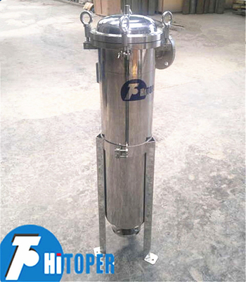High Pressure Resistance Stainless Steel Single Bag Filter Housing With Metal Basket