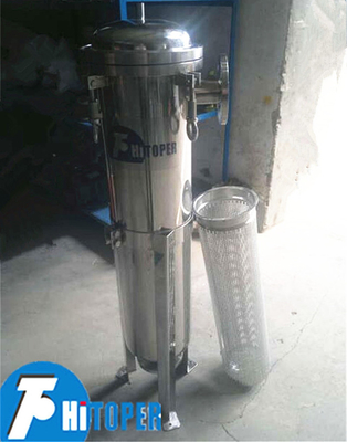 High Pressure Resistance Stainless Steel Single Bag Filter Housing With Metal Basket