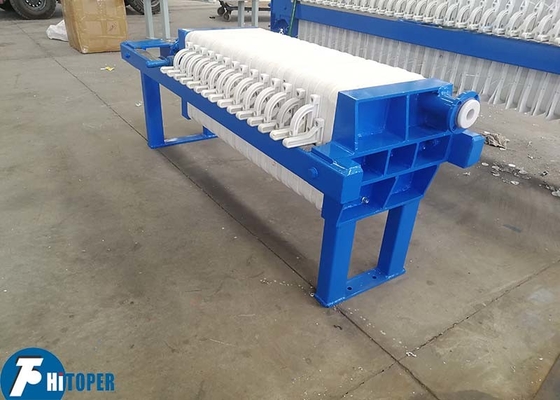 Small Manual Plate Frame Filter Press 46L Filter Chamber Volume For Pigment Wastewater