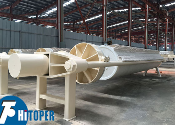 Hydraulische Rondplaatfilterpers met Duurzame Versterkte Polypropyleen Platen en Koolstofstalen Frame voor Slurry Vaste-Vloeistofscheiding